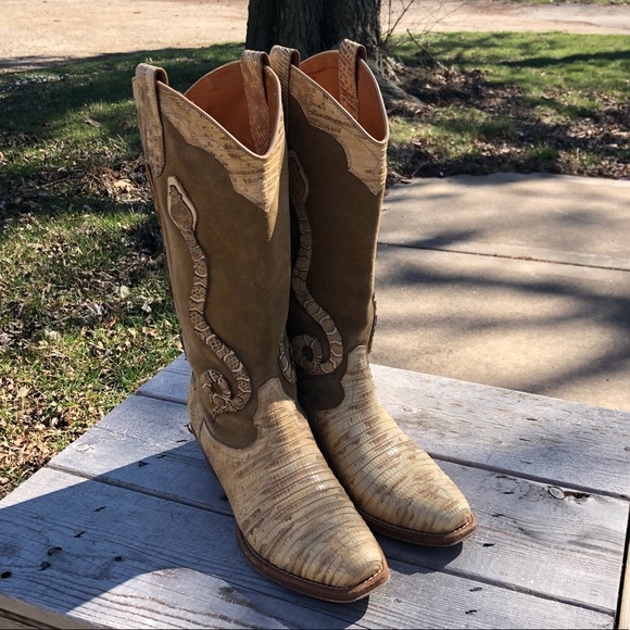 Ralph Lauren Collection Snake Boots 8 Cowboy Padma - Picture 12 of 16